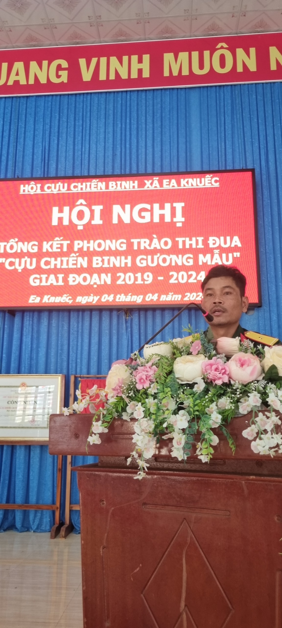 HỘI CỰU CHIẾN BINH XÃ EA KNUẾC TỔ CHỨC HỘI NGHỊ TỔNG KẾT PHONG TRÀO THI ĐUA " HỘI CỰU CHIẾN BINH GƯƠNG MẪU" GIAI ĐOẠN 2019 - 2024