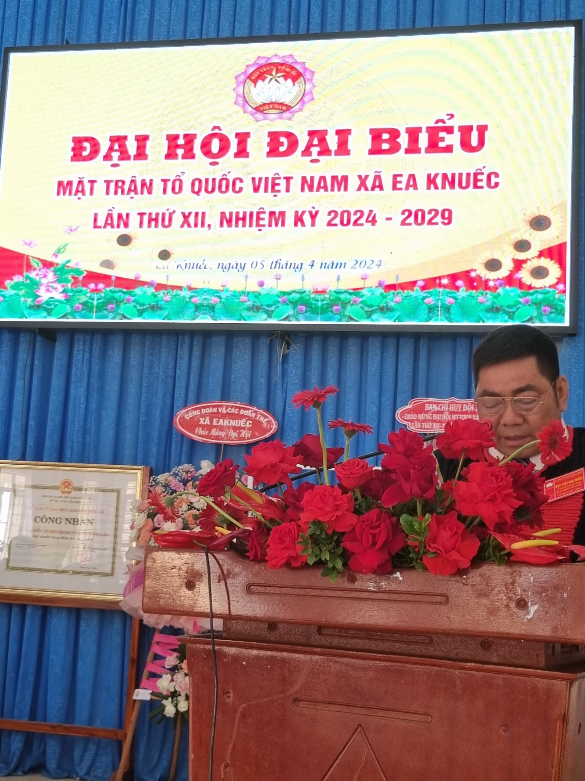 ĐẠI HỘI ĐẠI BIỂU MẶT TRẬN TỔ QUỐC VIỆT NAM XÃ EA KNUẾC LẦN THỨ XII NHIỆM KỲ 2024 - 2029