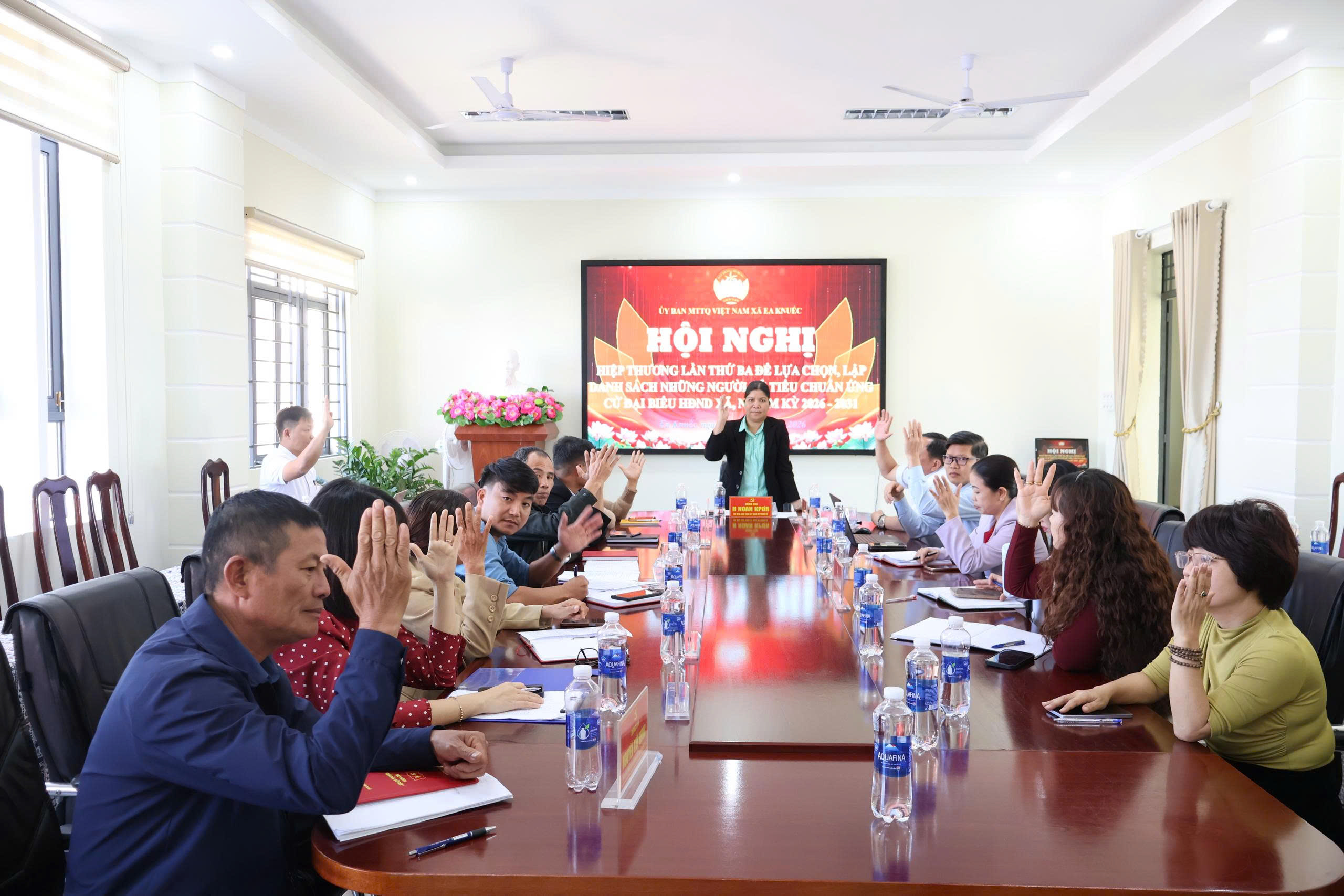 UBMTTQVN xã Ea Knuếc tổ chức hội nghị hiệp thương lần thứ ba.