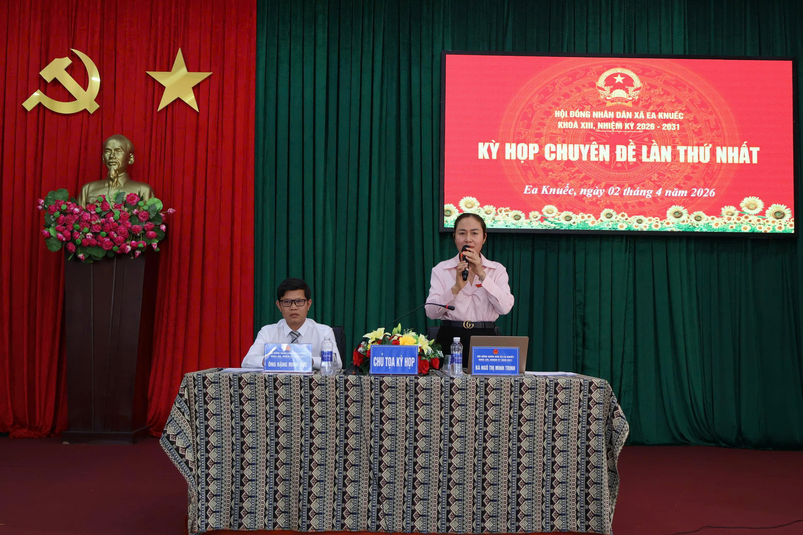Hội đồng nhân dân xã Ea Knuếc tổ chức Kỳ họp chuyên đề lần thứ I, khoá XIII, nhiệm kỳ 2026-2031.