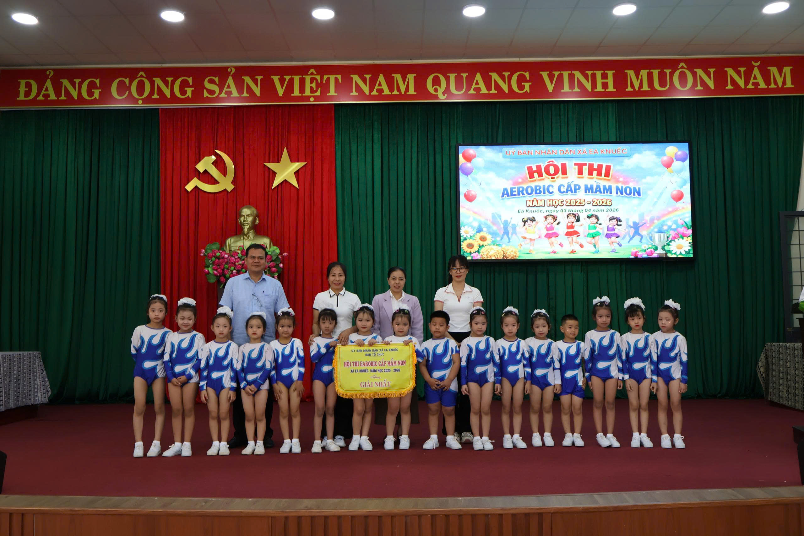 Xã Ea Knuếc: Sôi nổi Hội thi Aerobic bậc mầm non năm học 2025 – 2026.