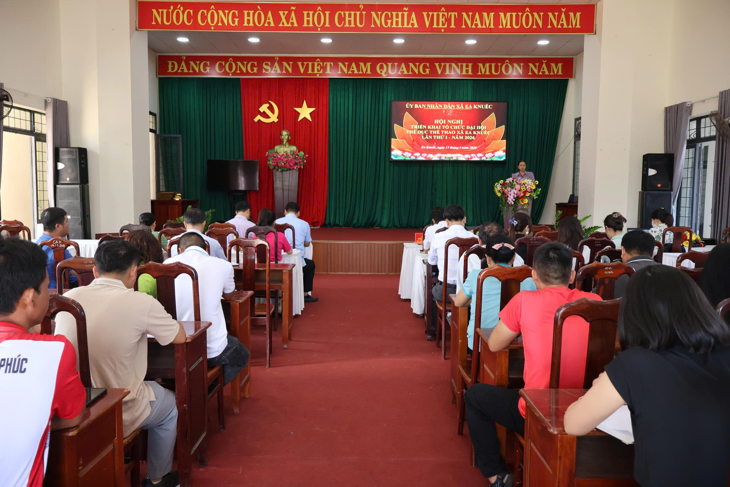 HỌP BAN TỔ CHỨC ĐẠI HỘI THỂ DỤC THỂ THAO XÃ EA KNUẾC, LẦN THỨ I NĂM 2026