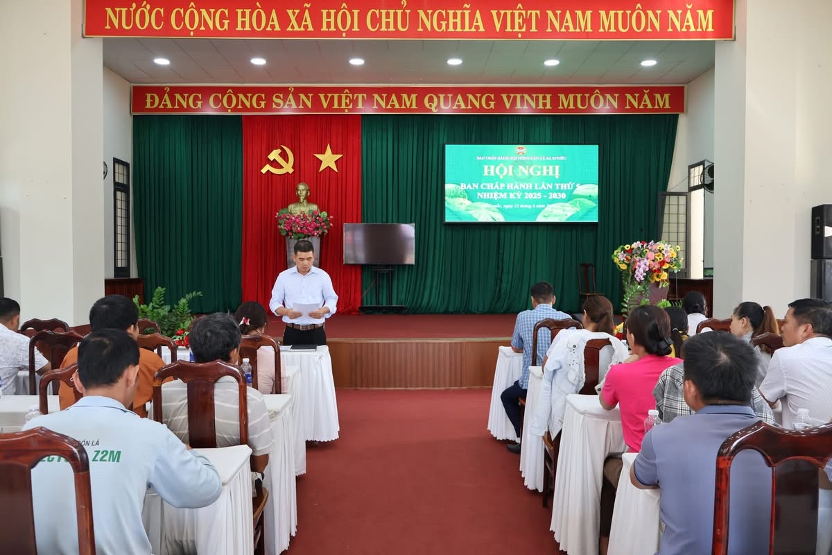 Hội nông dân xã Tổ chức hội nghị Ban chấp hành lần thứ 5, nhiệm kỳ 2025 – 2030.