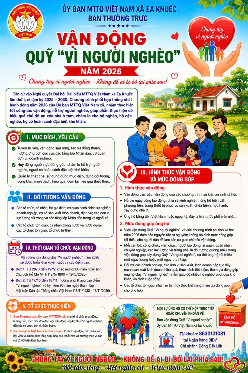 VẬN ĐỘNG QUỸ VÌ NGƯỜI NGHÈO
