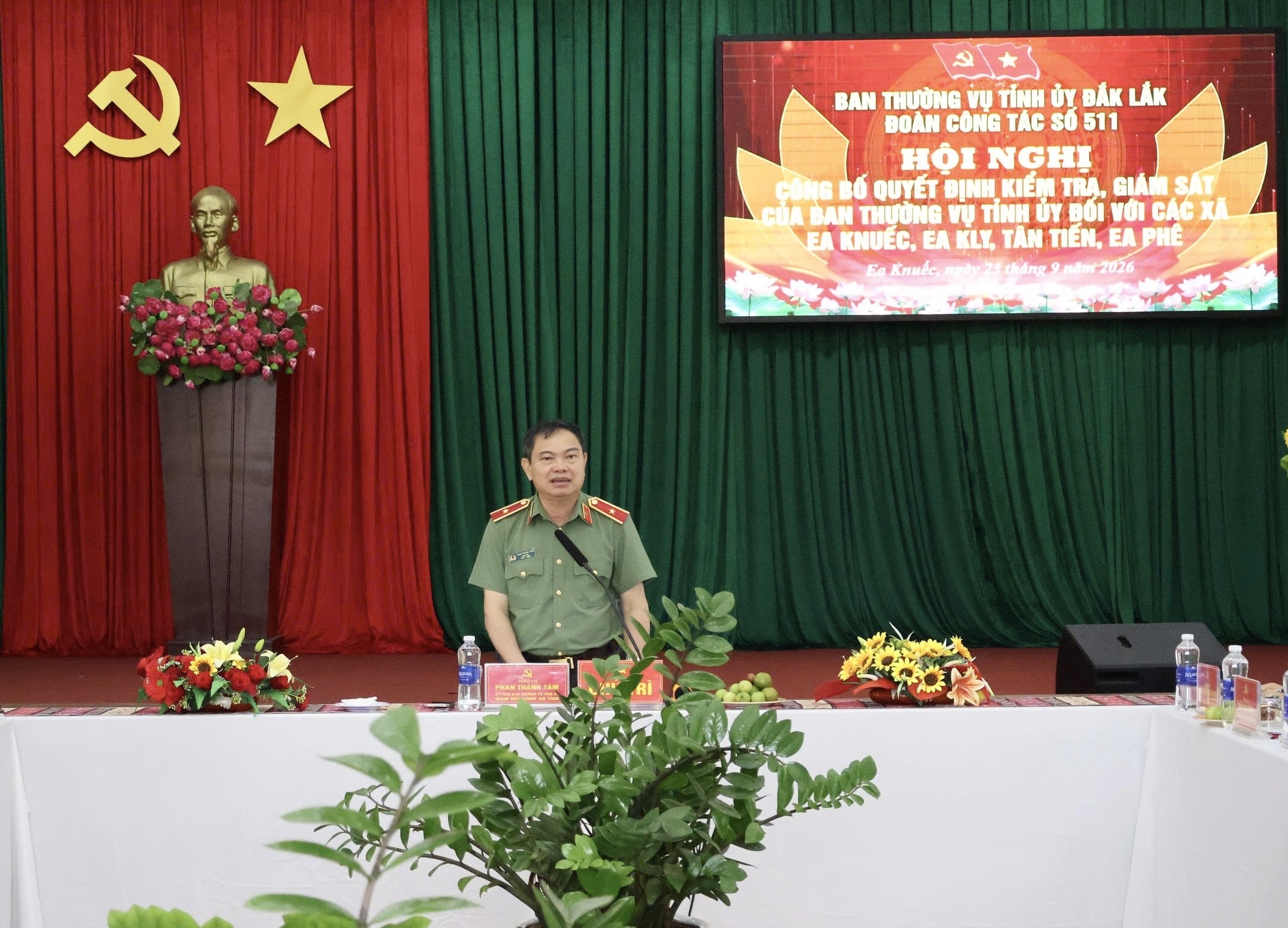 Đoàn kiểm tra, giám sát của Ban Thường vụ tỉnh ủy Đắk Lắk làm việc với các BTV đảng ủy các xã Ea Phê, Ea Kly, Tân Tiến và xã Ea Knuếc