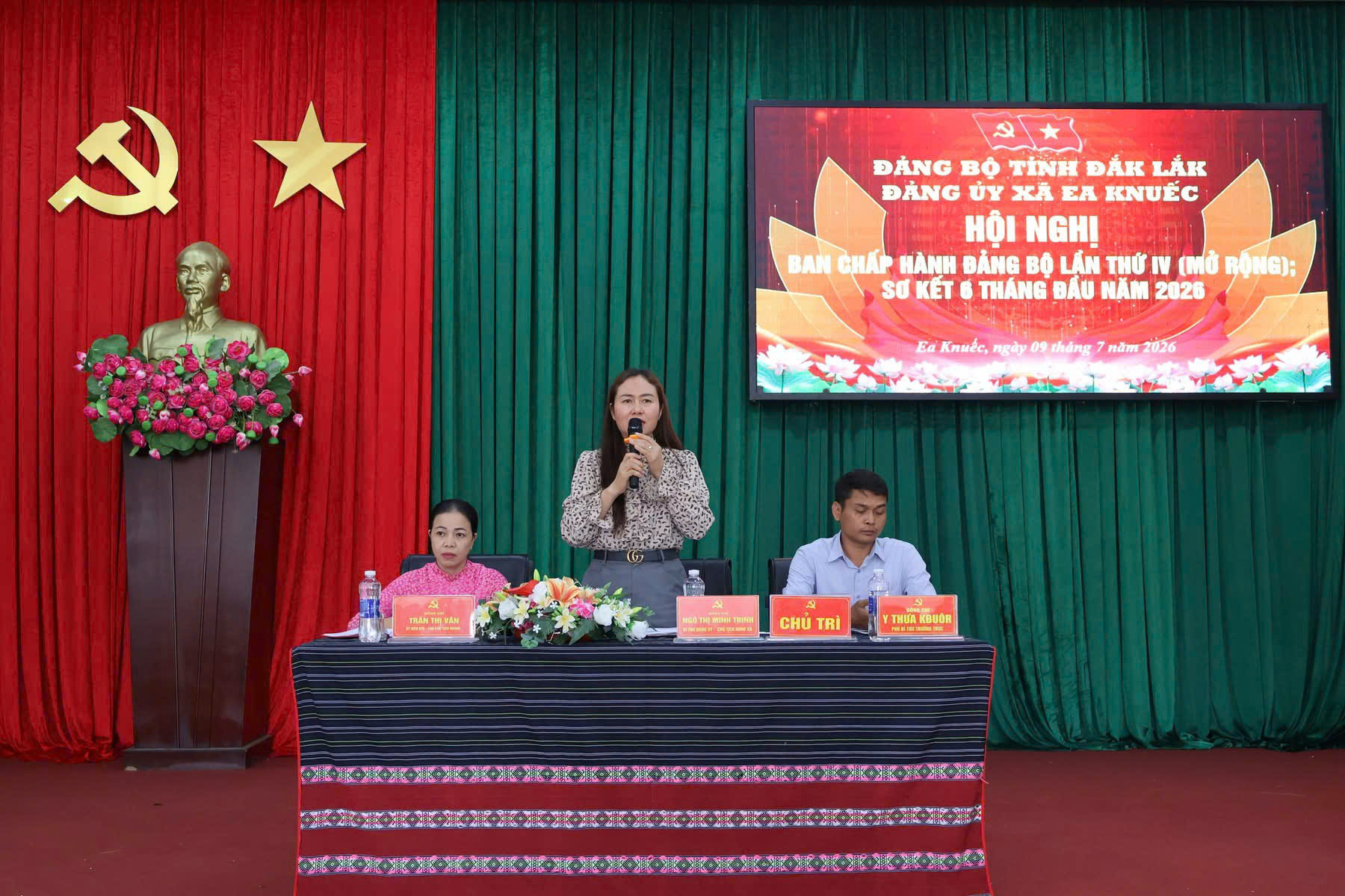 Đảng ủy xã Ea Knuếc tổ chức hội nghị sơ kết công tác 6 tháng đầu năm 2026, triển khai nhiệm vụ 6 tháng cuối năm 2026